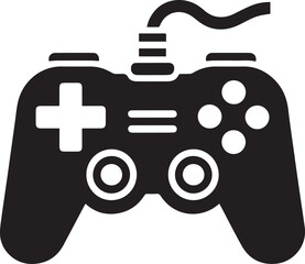 Wall Mural - Black game console, Gamepad vector icon, black game console silhouette vector,