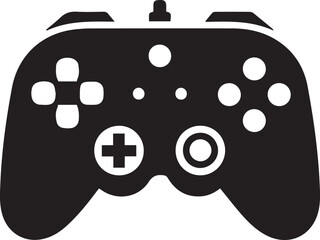 Wall Mural - Black game console, Gamepad vector icon, black game console silhouette vector,