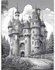 Wall Mural - castle in the mountains