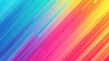 Poster - Vibrant abstract background featuring diagonal rainbow-colored stripes, perfect for creative designs and artistic projects.