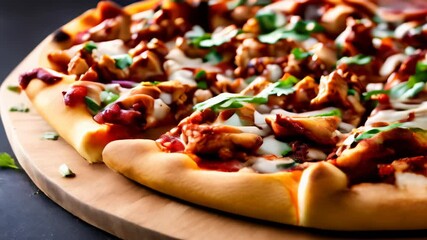 Sticker -  Deliciously topped pizza ready to be savored