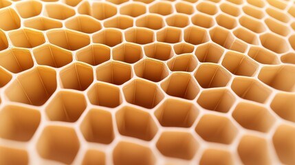 Aufkleber - Close-up of a honeycomb showing the intricate hexagonal pattern created by bees, showcasing nature's perfect geometric design.