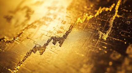 Aufkleber - Detailed shot of a gold price graph with historical data and price prediction indicators, on a financial website