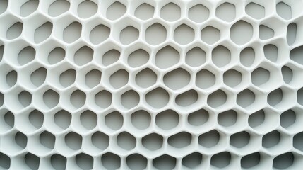 Poster - Abstract honeycomb pattern with geometric hexagonal shapes in a neutral color, ideal for backgrounds and design concepts.
