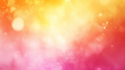 Poster - Smooth gradient background with summer colors, blending pink, orange, and yellow hues in a soft, defocused abstract texture.