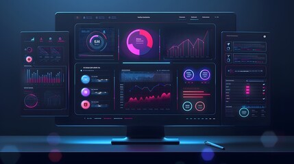 Fototapete - An intuitive and visually stunning user interface for a digital product, emphasizing usability and seamless user experience