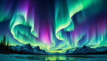 celestial ballet: aurora borealis illuminates the night