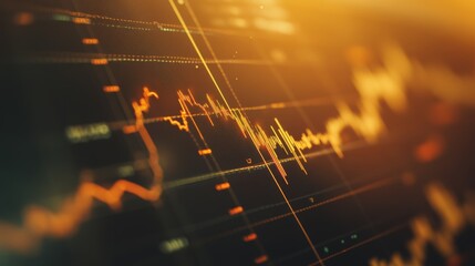 Poster - Detailed view of a financial analysis screen with a gold price graph, showing detailed metrics and market trends