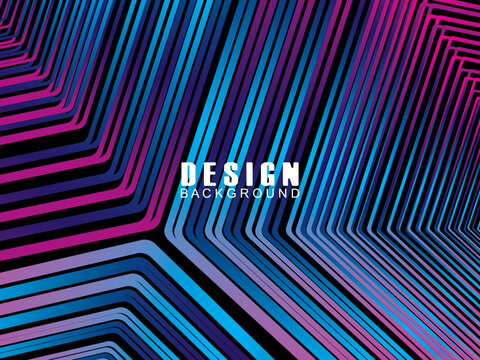 Futuristic abstract technology shining rainbow light lines with modern lines pattern black background. Vector minimal line background with text for social media covers, headers, etc.