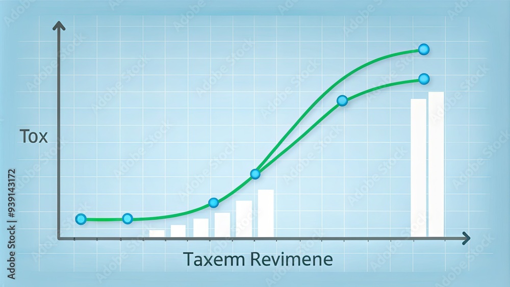 Illustration of an economics concept, a curved line graph showing the ...