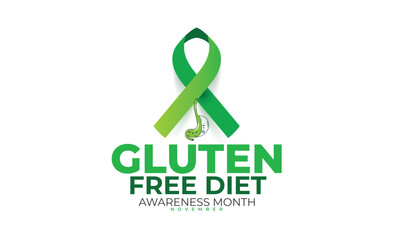 Wall Mural - Gluten free diet awareness month. background, banner, card, poster, template. Vector illustration.