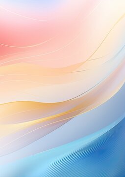 Blue gold pink abstract wave lines background.