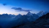 Fototapeta Góry - blue hour over mountains