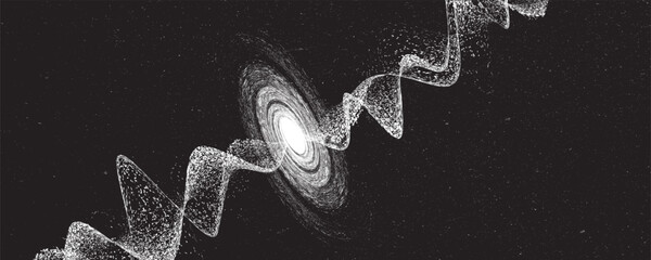 Wall Mural - black hole with disc of plasma and ray burst. supermassive singularity in core off a galaxy, with no