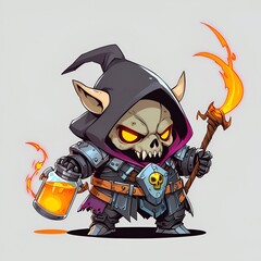 Sticker - Dark Fantasy Character Illustration