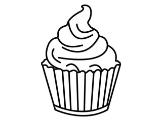 Wall Mural - illustration of a cupcake