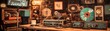 © fair - Vintage music studio with classic turntable, microphone, and retro decor, capturing the essence of nostalgia and creativity.