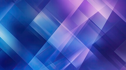 Poster - A dynamic abstract geometric background with vibrant, overlapping triangles in shades of blue and purple, creating a modern and energetic vibe.