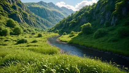 Wall Mural - lake in the mountains