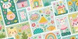 © Man888 - Whimsical Wonderland: Pastel colors and whimsical patterns with a playful stamp, expressing joy and imagination.