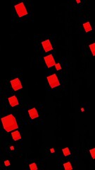  - 3D cubes fly in stream. Design. Colored cubes pulsate in flying stream on black background. Cubes fly in stream in 3d animation