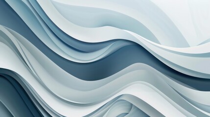 Abstract Blue and White Waves