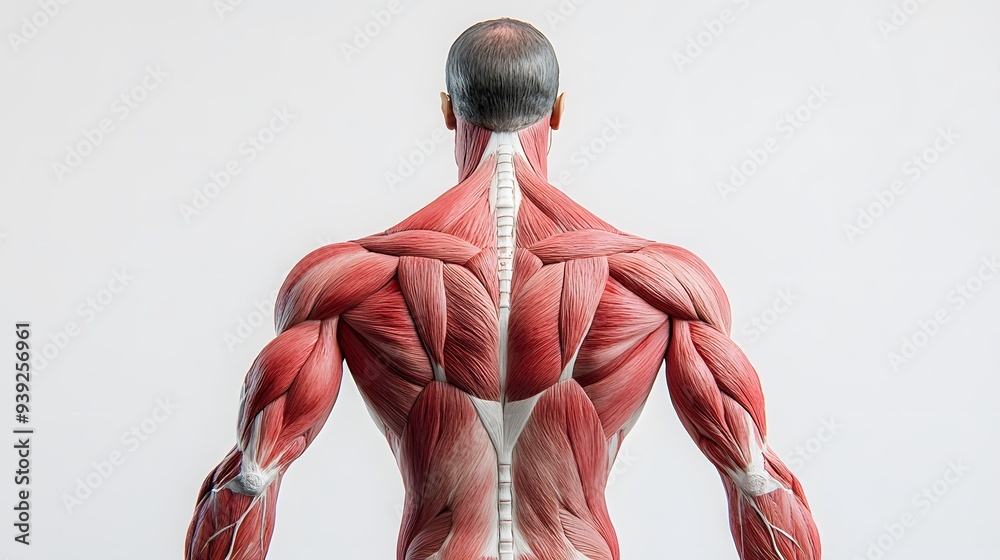 Muscular System of the Human Back: A detailed view of the back muscles ...