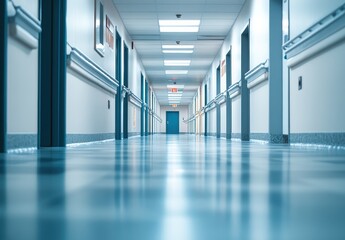 Poster - Empty Hospital Corridor