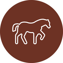 Sticker - Horse Vector Icon Design