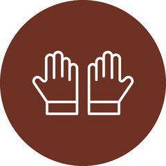 Sticker - Gloves Vector Icon Design