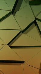 Fototapete - Abstract triangular geometric tiles. Design. Mosaic pattern with green and yellow gradient tiles.