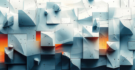 Leinwandbilder - Deconstructed Abstract Vector Pattern Design. Generative AI.