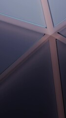 Fototapete - Moving triangular parts of a geometric shape. Design. A rapidly rotating dark geometric figure made in animation.