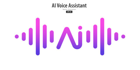 Poster - Generate music by AI icon. Artificial intelligence creates music concepts. Machine learning text to generate Musical. UI UX design for app and web. Vector illustration.