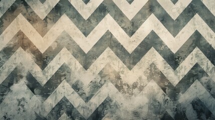 Poster - A textured background featuring a chevron pattern in soft, muted tones, with its zigzag design creating movement