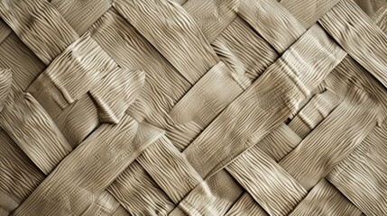 Poster - A textured background featuring a woven basket weave pattern in soft, neutral tones