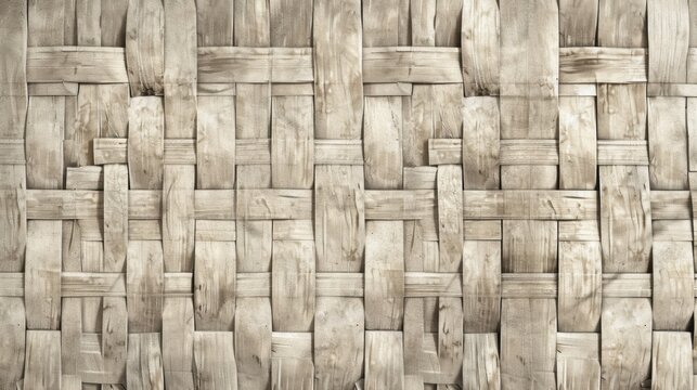 A textured background featuring a woven basket weave pattern in soft, neutral tones