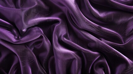 Sticker - A textured background featuring velvet fabric in a deep purple, with its luxurious sheen and texture