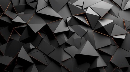 Abstract Black and Orange Geometric Background.