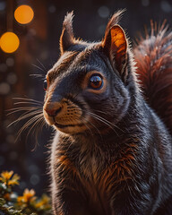 Canvas Print - Black Squirrel 