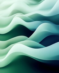 Aufkleber - Design Featuring Gradient from Light Green to Dark Blue, Elegant and Modern
