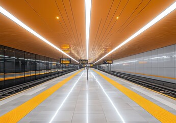 Modern Subway Platform