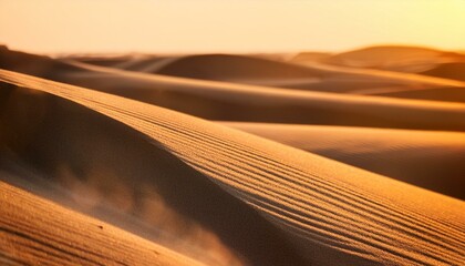 Wall Mural - Close up real photo of sand ripples at sunset, beach or desert background