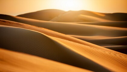 Wall Mural - Close up real photo of sand ripples at sunset, beach or desert background