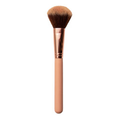 professional makeup brush closeup isolated on transparent background. concept of care of skin. cosme