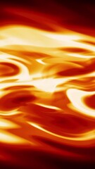 Poster - 3d animation of glowing fiery radiation. Motion. Wavy streams of thermal radiation. Hot stream of glowing lines of fiery energy