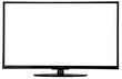 © Yareel - Contemporary Slim Plasma TV on Black Stand - Isolated Transparent Background PNG
