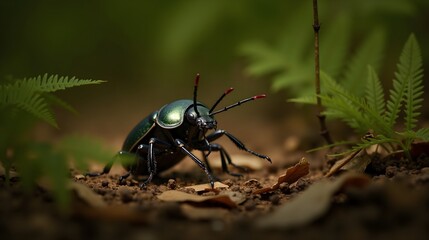 Bombardier beetle macro shot