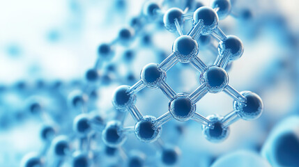 Background with molecules. research, biology, technology.