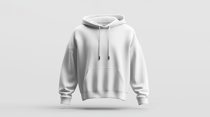 Fototapete - 3D rendering and illustration of a blank hooded sweatshirt mockup designed for print